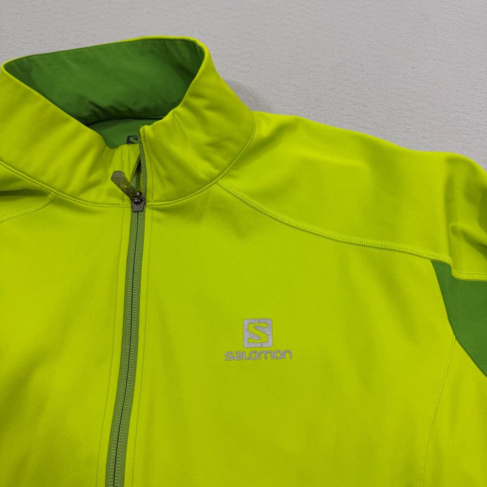 Salomon Lightweight Jacket Men's Medium Green Full Zip 2013 Windbreaker Outdoors - Picture 3 of 12